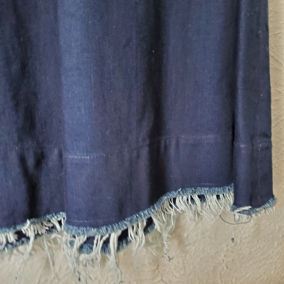 Tish Cox Denim Frayed Deb Sleeveless Dress - Picture 5 of 9